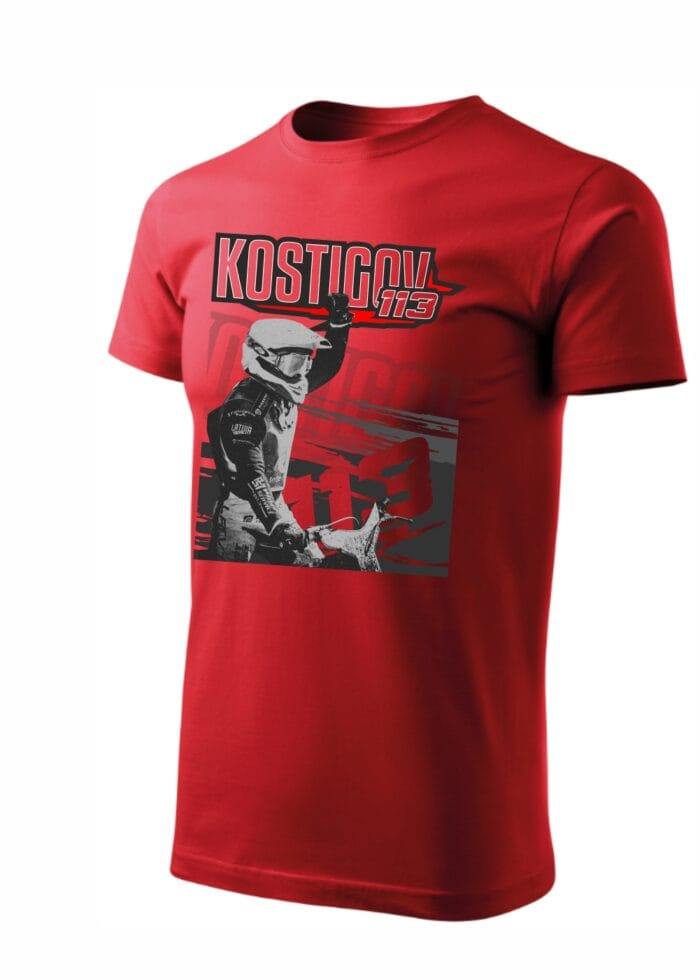 T-Krekls Spīdvejs Jevgenijs Kostigovs - Sarkans - Image 1