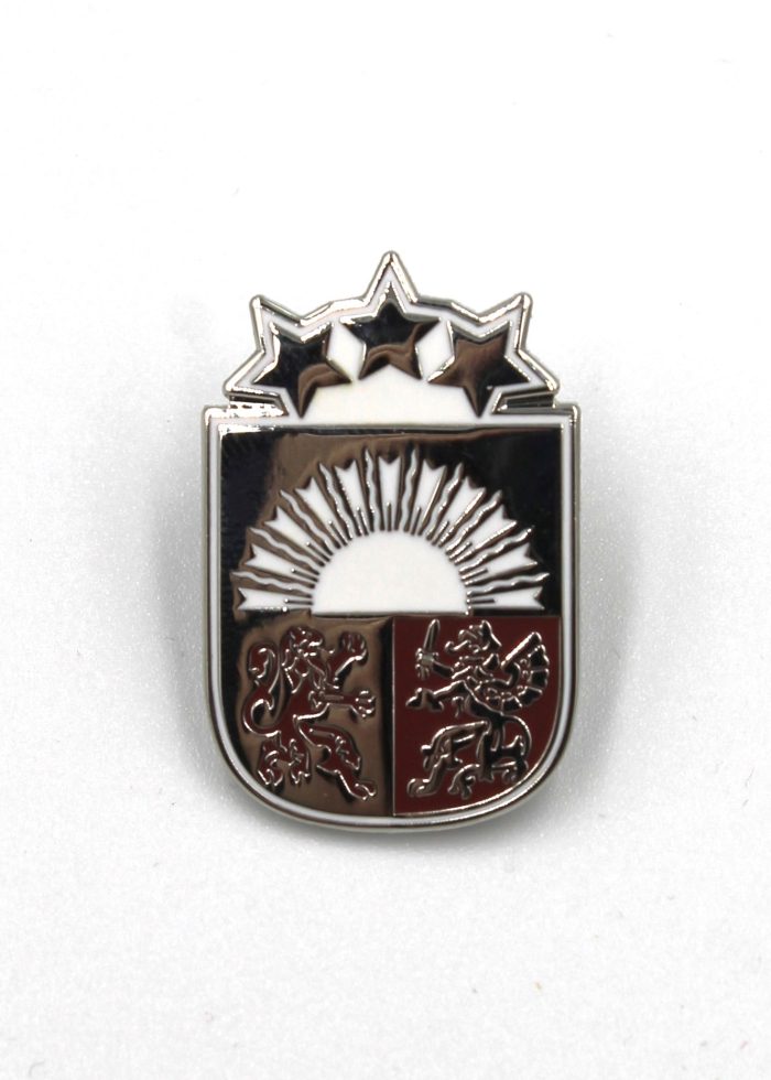 Metāla Piespraude LV Ģerbonis 30 mm - Image 1