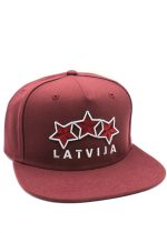 Cepure ar taisnu Nagu Latvija Trīs Zvaigznes - Sarkana