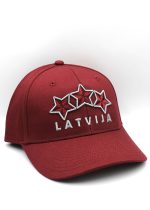 Cepure ar Nagu Latvija Trīs Zvaigznes - Sarkana